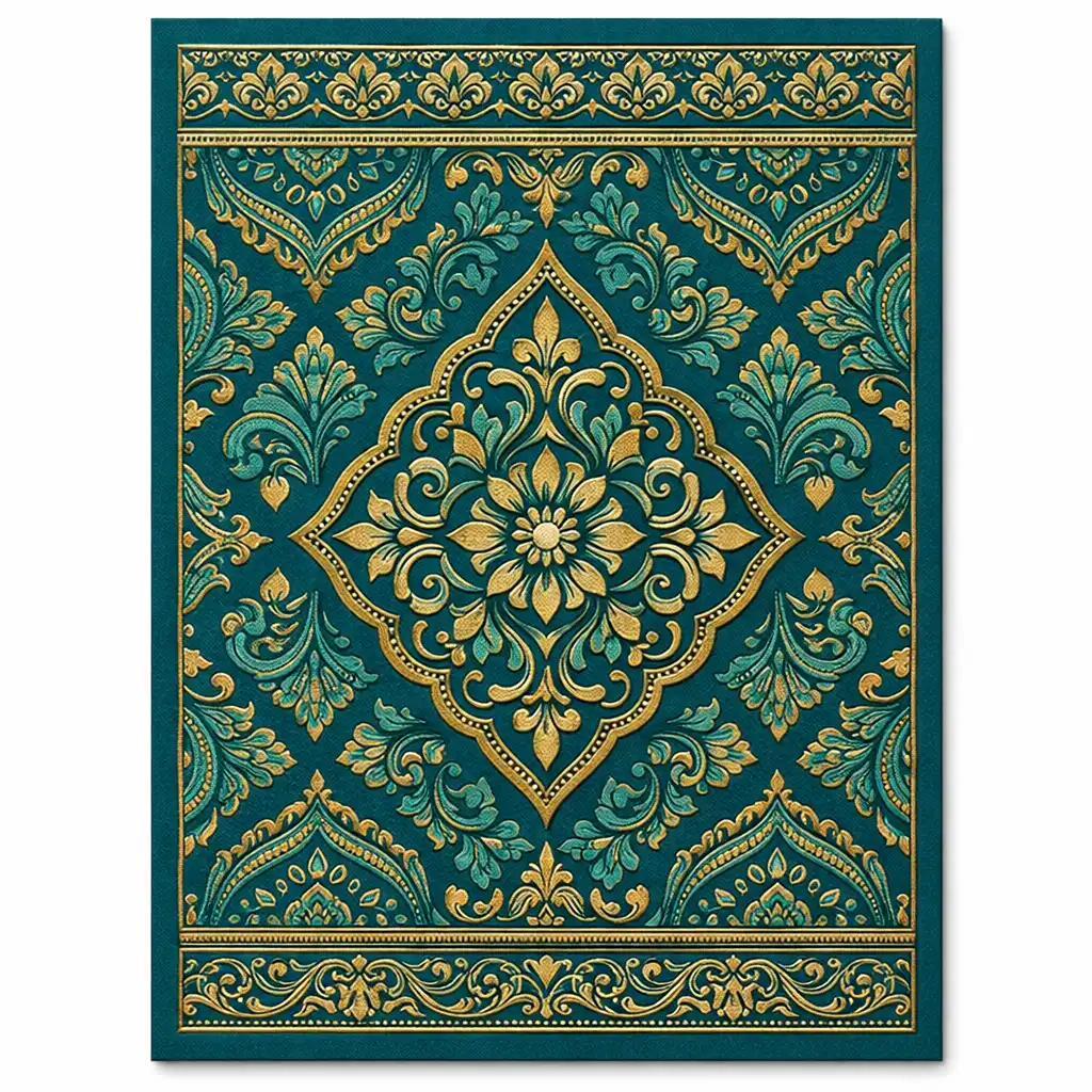Teal mintás kártya